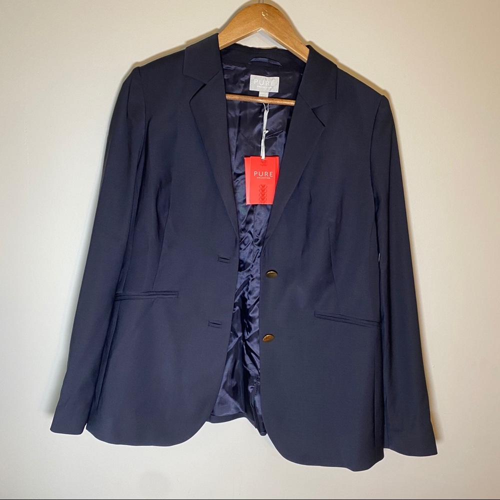 🔥SOLD🔥 PURE Blazer Navy With Gold Hardware Size 8/10 - Picture 2 of 14